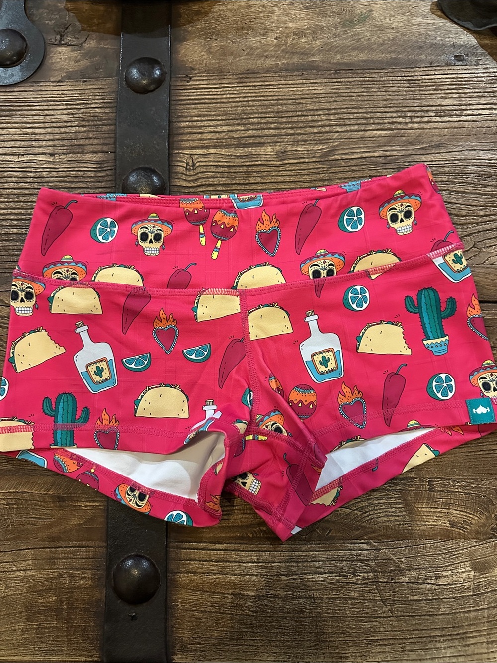 Wodbottom Women’s Hot Pink Taco Print Active Shorts